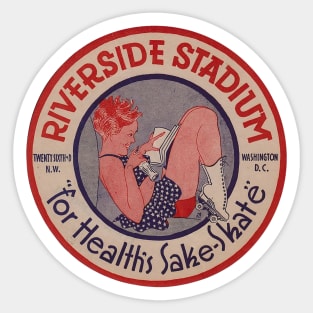 Vintage Roller Skating Washington DC Sticker
